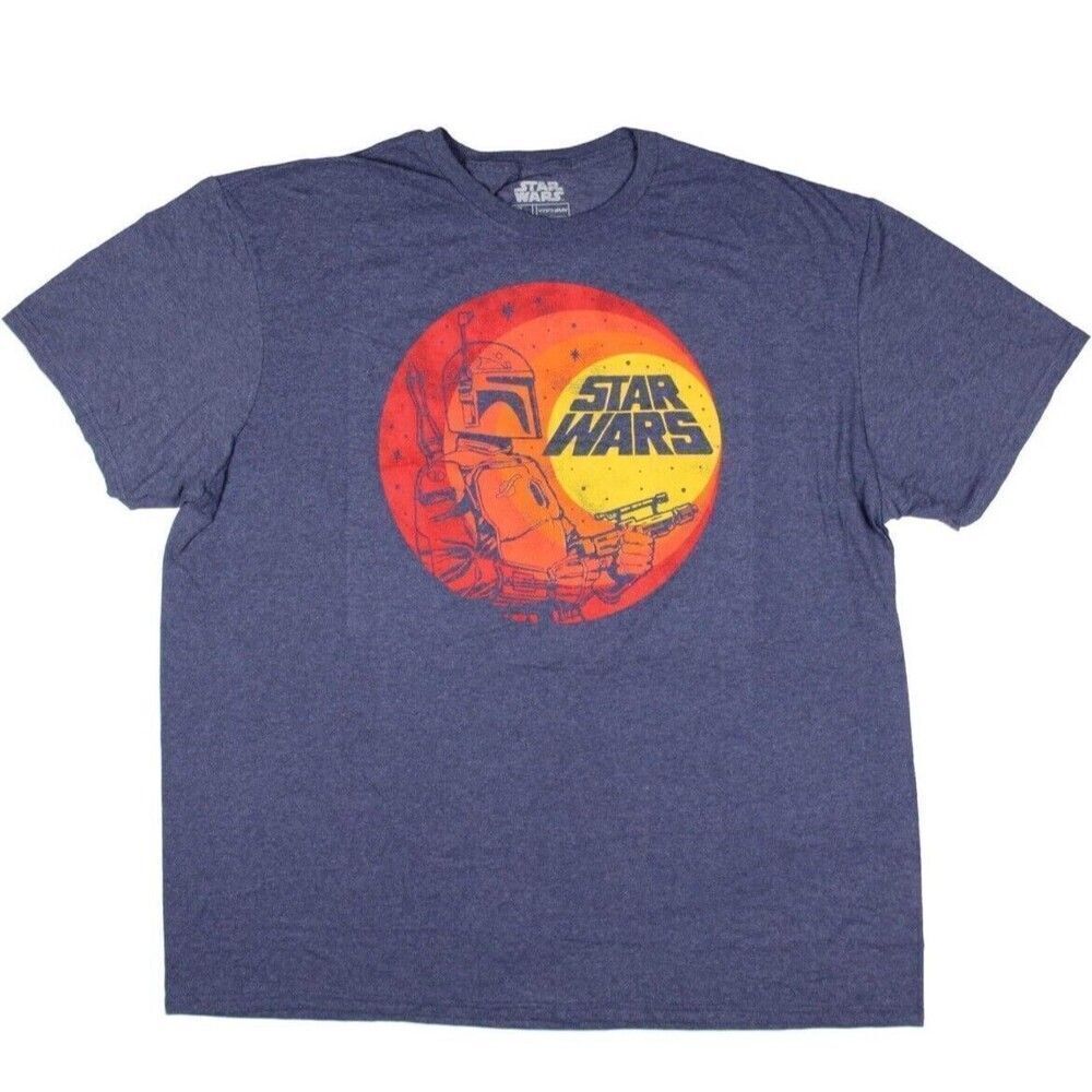 Star Wars Boba Fett T-Shirt Mens Size Medium Heather Blue May the Fourth